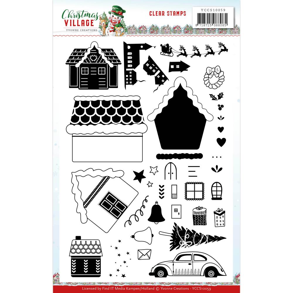 Christmas Village Stamp Set