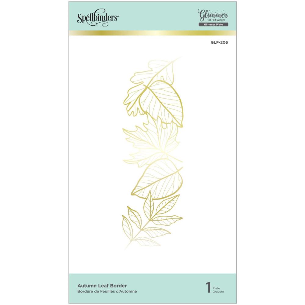 Autumn Leaf Border Hot Foil Plate