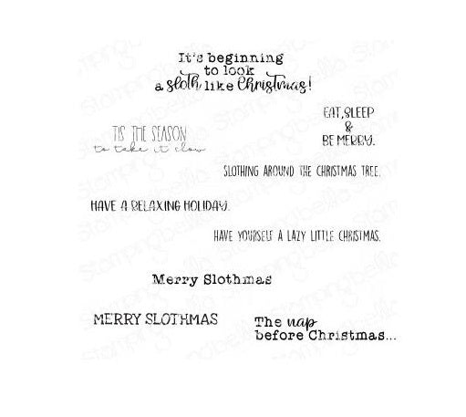 Merry Slothmas Sentiment Stamp Set