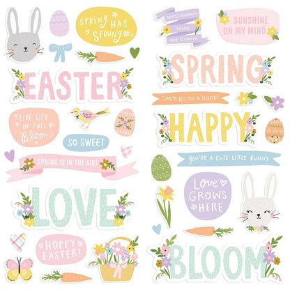 Bunnies & Blooms Foam Stickers