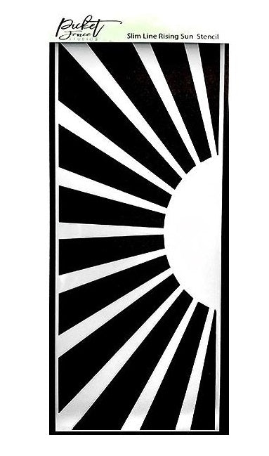 Sun Rising On Ink Slimline Rising Sun Stencil – Butterfly Reflections, Ink.