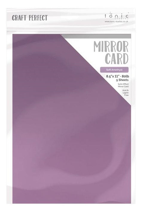 Glossy Mirror Cardstock 8.5x11 Soft Amethyst