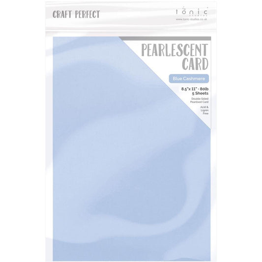 Pearlescent Cardstock 8.5x11 Blue Cashmere