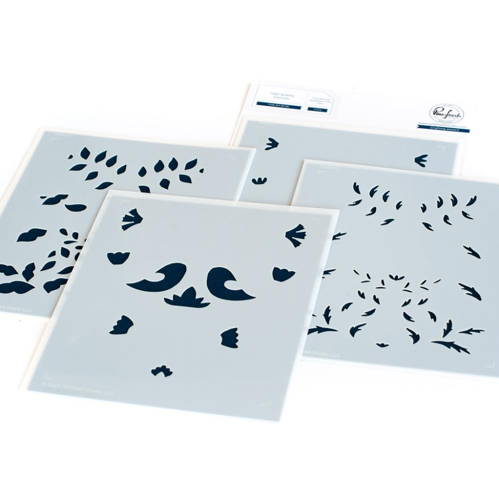 Folk Art Birds Layering Stencils