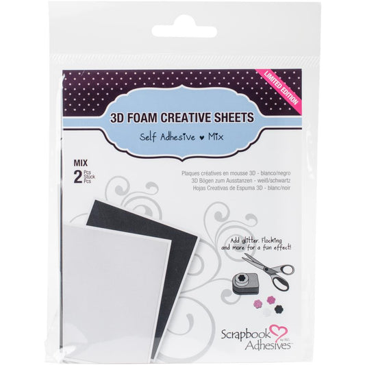 3D Foam Sheets Black/White