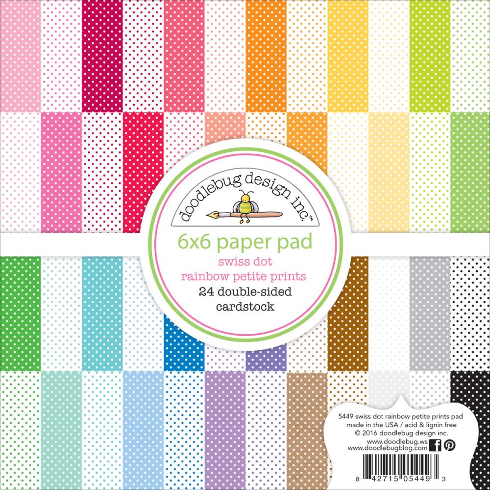 Swiss Dot Rainbow 6x6 Paper Pad