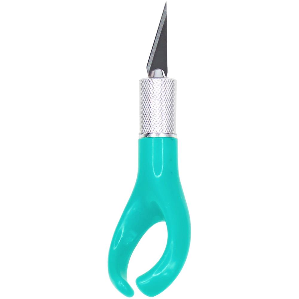 Teal Index Fingertip Knife