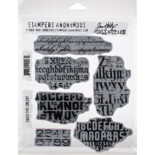 Faded Type Stamp Set