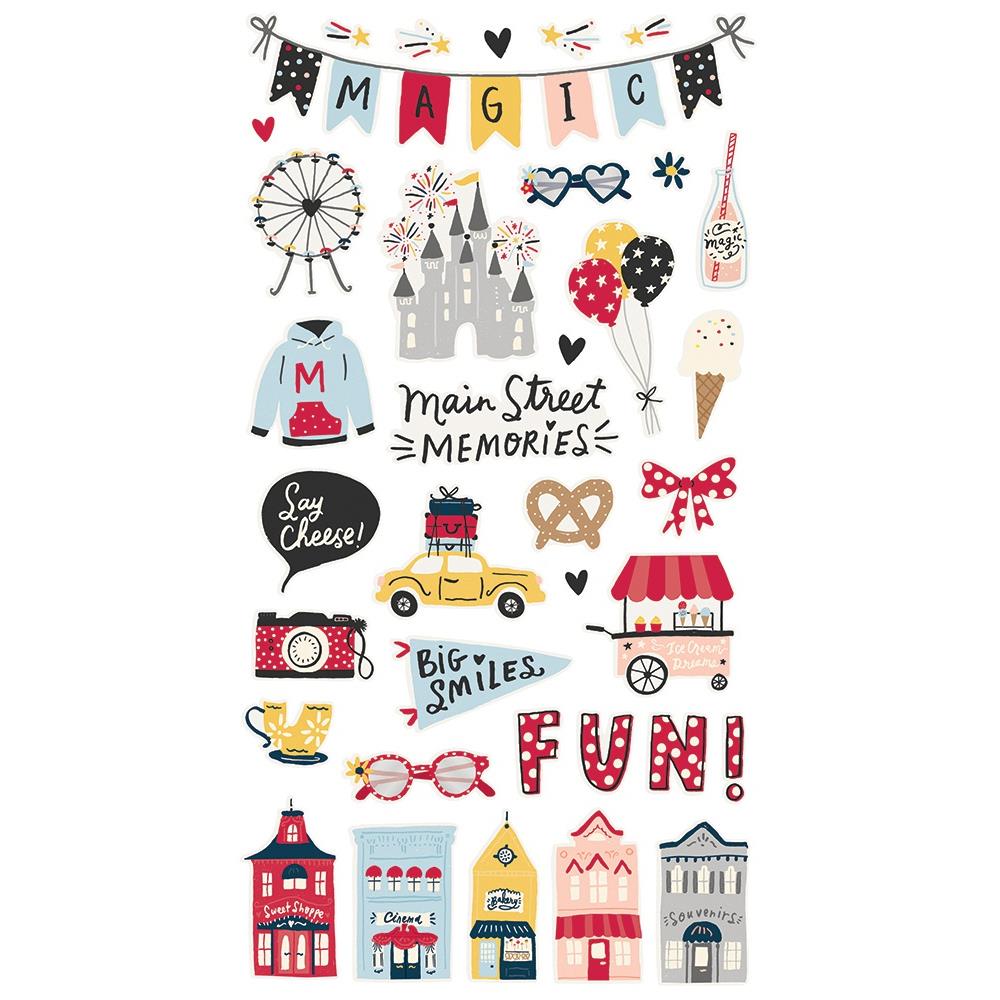 Say Cheese Main Street Chipboard Stickers