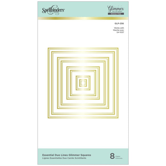 Duo Lines Glimmer Squares Hot Foil Plate