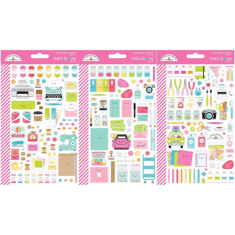 Cute & Crafty Mini Icons Stickers