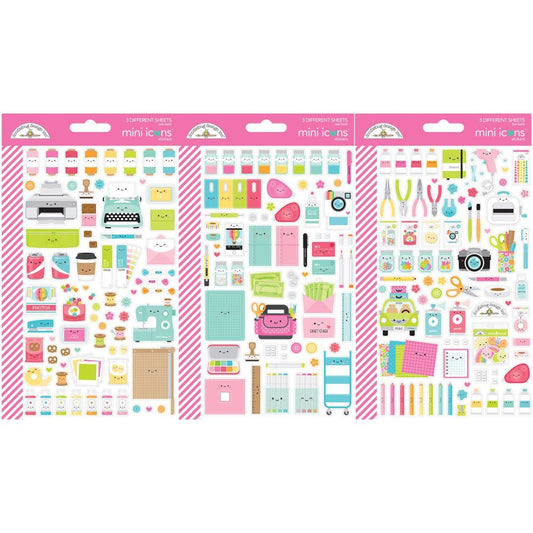 Cute & Crafty Mini Icons Stickers