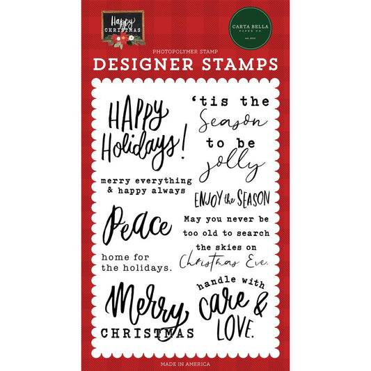 Happy Christmas Enjoy The Season Stamp Set