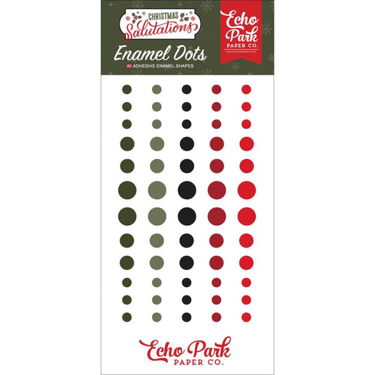 Christmas Salutations Enamel Dots