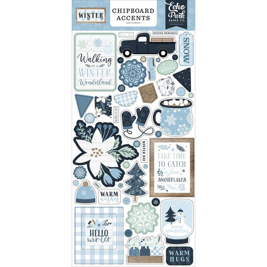 Winter Chipboard Accents