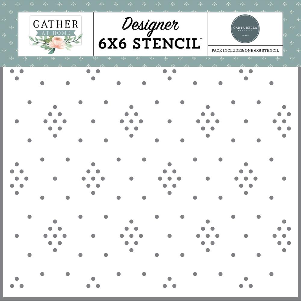 Gather At Home Dotted Diamonds Stencil