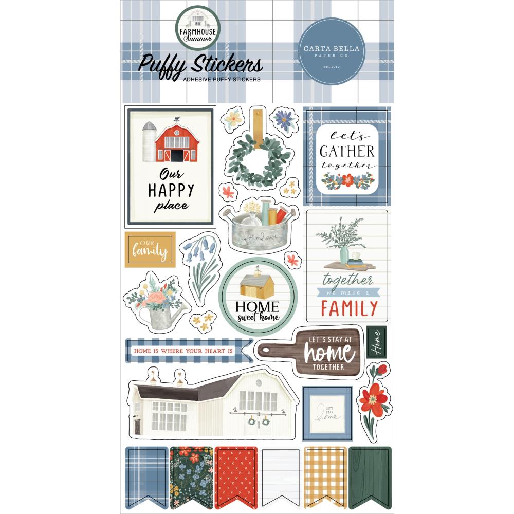 Farmhouse Summer Puffy Stickers