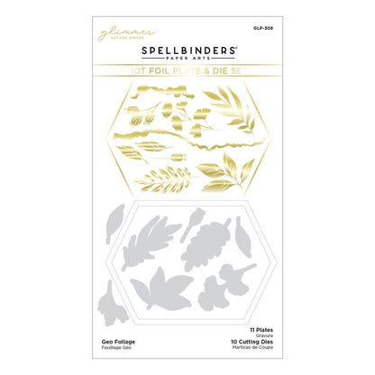 Geo Foliage Hot Foil Plates & Dies