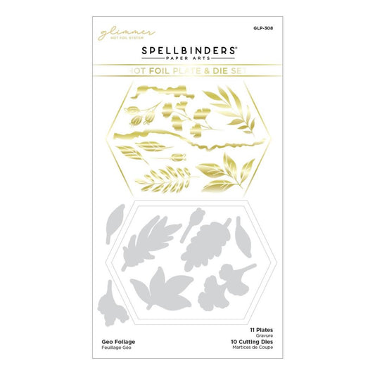 Geo Foliage Hot Foil Plates & Dies