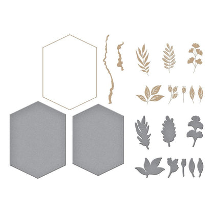 Geo Foliage Hot Foil Plates & Dies