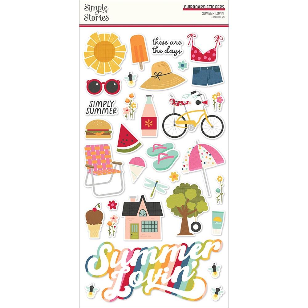 Summer Lovin' Chipboard Stickers