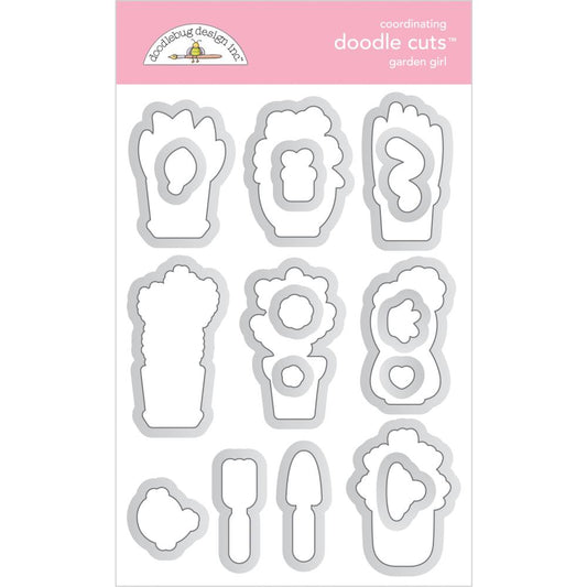 My Happy Place Garden Girl Doodle Cuts Dies