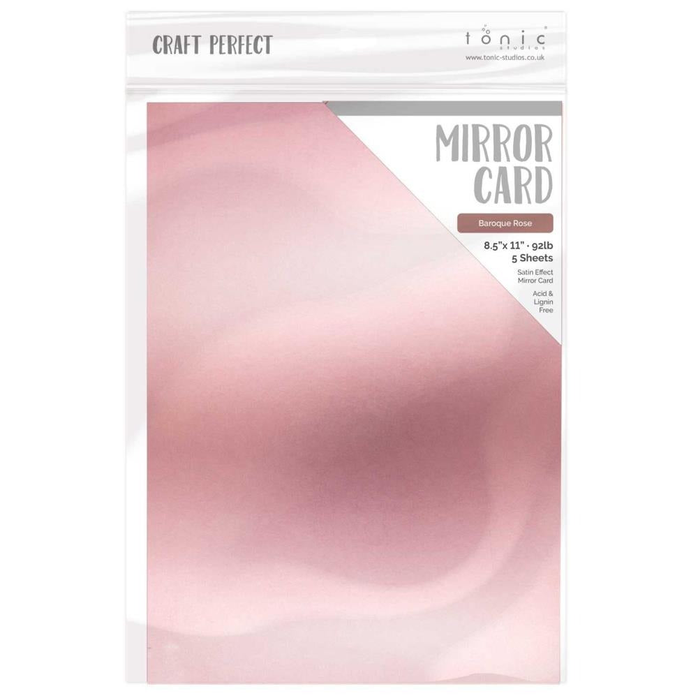 Glossy Mirror Cardstock 8.5x11 Baroque Rose