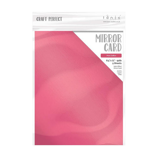 Satin Mirror Cardstock 8.5x11 Pink Chiffon