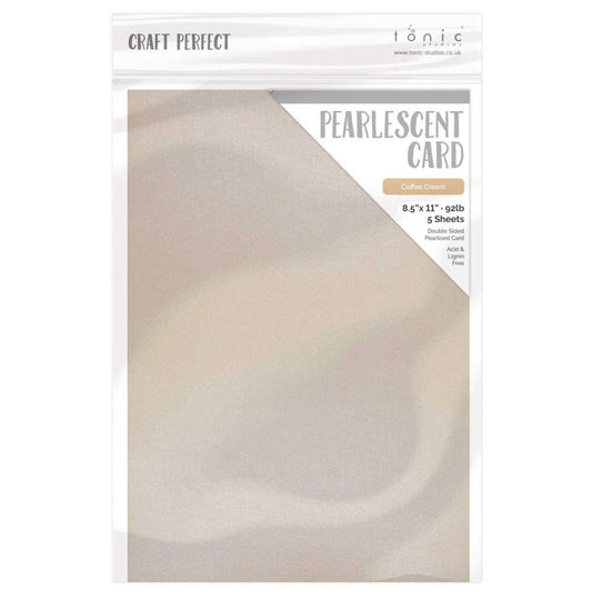 Pearlescent Cardstock 8.5x11 Coffee Cream