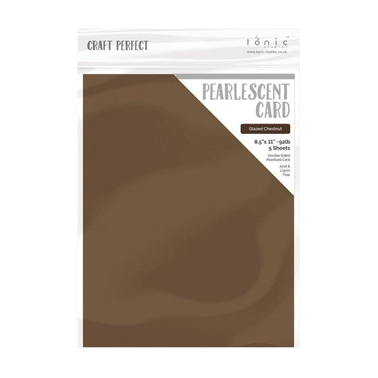 Pearlescent Cardstock 8.5x11 Glazed Chestnut