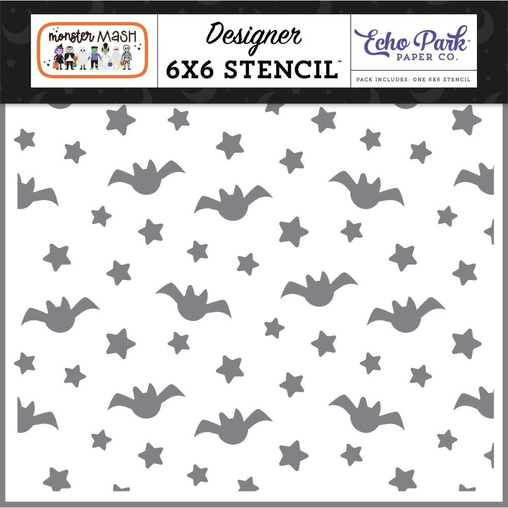 Monster Mash Fright Night Bats Stencil