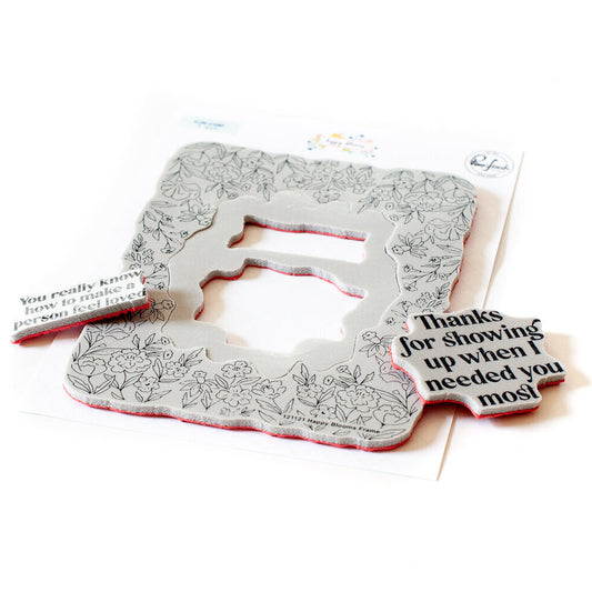 Happy Blooms Frame Stamp Set