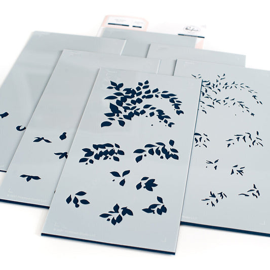 Fuchsias Washi Layering Stencil