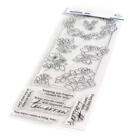 Rainbow Floral Washi Stamp Set