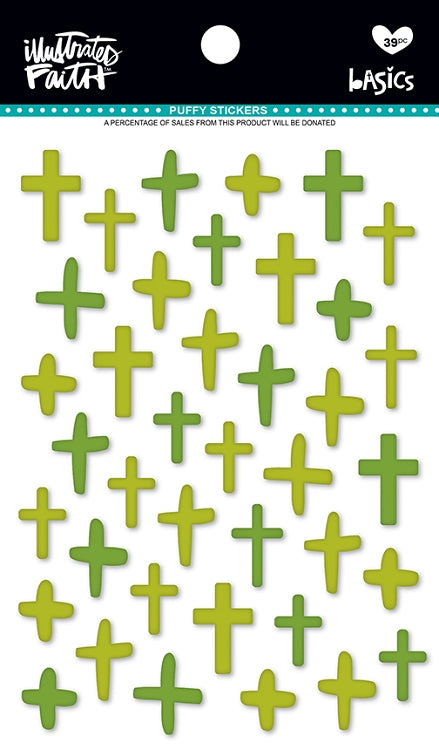 Crosses Puffy Stickers Olive You