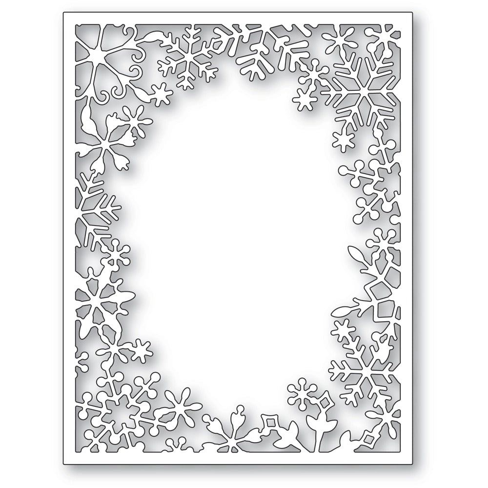 Wintertime Snowflake Frame Die