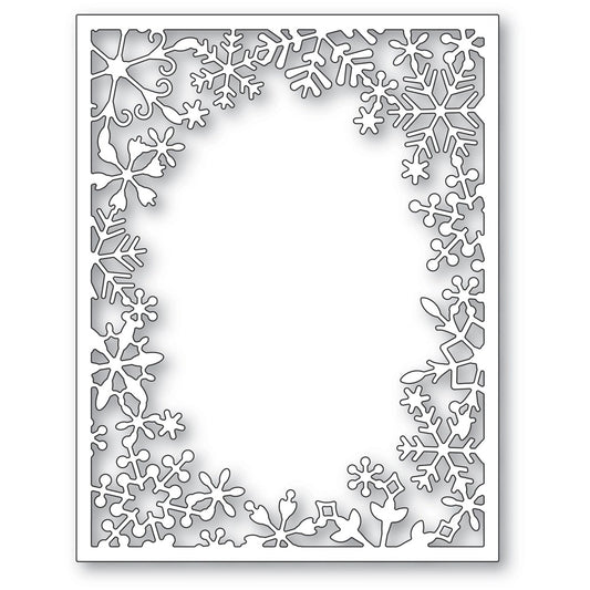 Wintertime Snowflake Frame Die