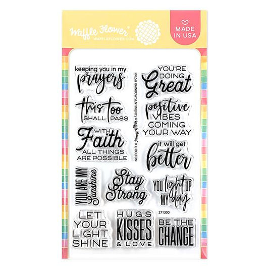 Fresh Rainbow Sentiments Stamp