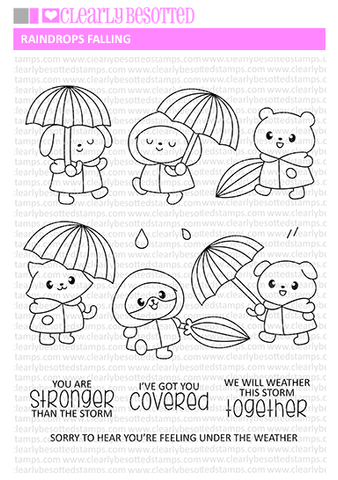 Raindrops Falling Stamp Set