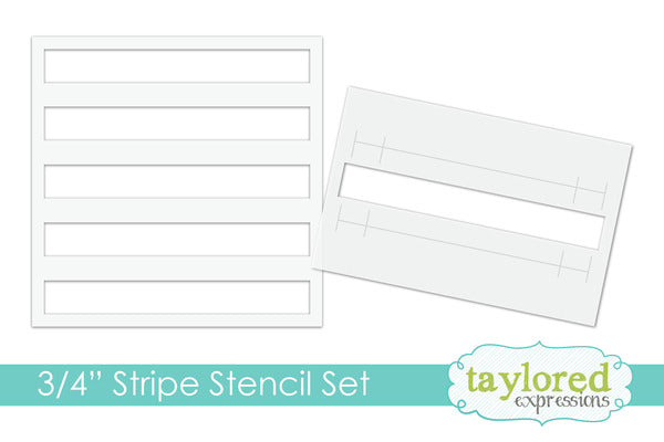 3/4" Stripe Stencil Set