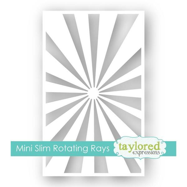 Mini Slim Stencil - Rotating Rays
