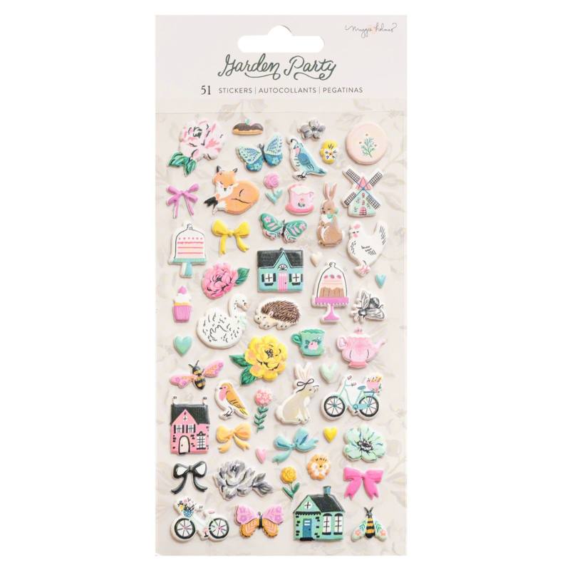 Garden Party Puffy Stickers