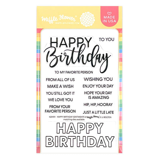 Happy Birthday Sentiments Stamp Set