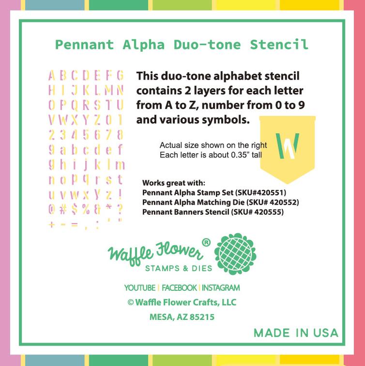 Pennant Alpha Duo-tone Stencil