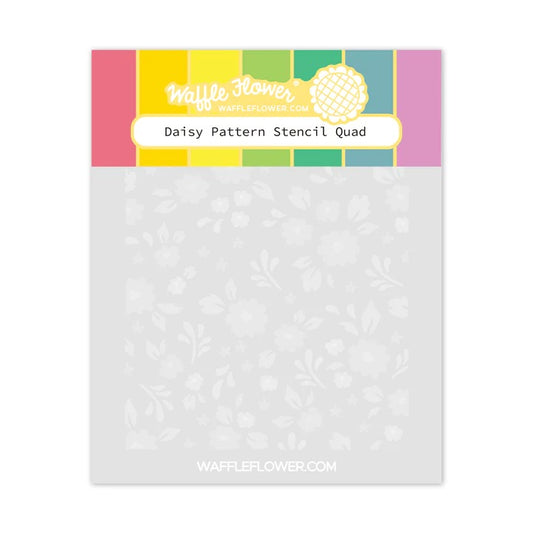 Daisy Pattern Stencil Quad