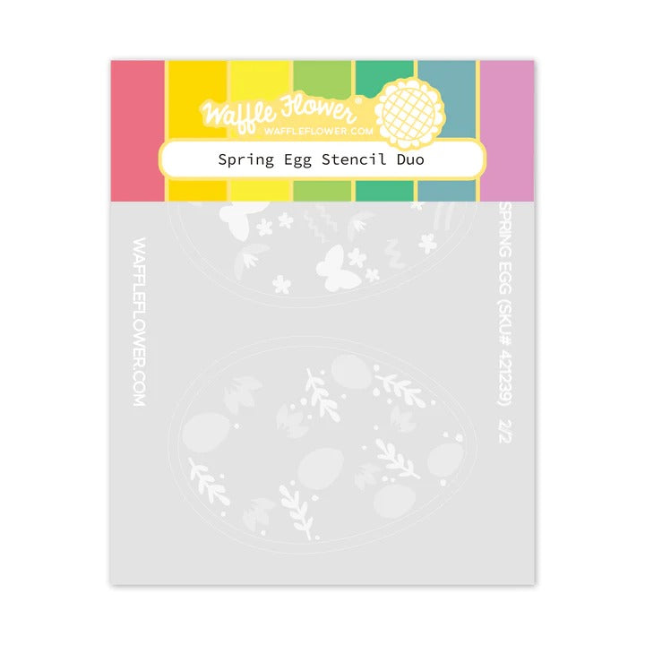 Spring Egg Coloring Stencil Duo