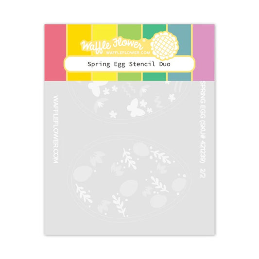 Spring Egg Coloring Stencil Duo