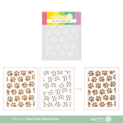 Paw Print Stencil Duo