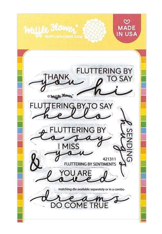 Fluttering By Sentiments Stamp Set