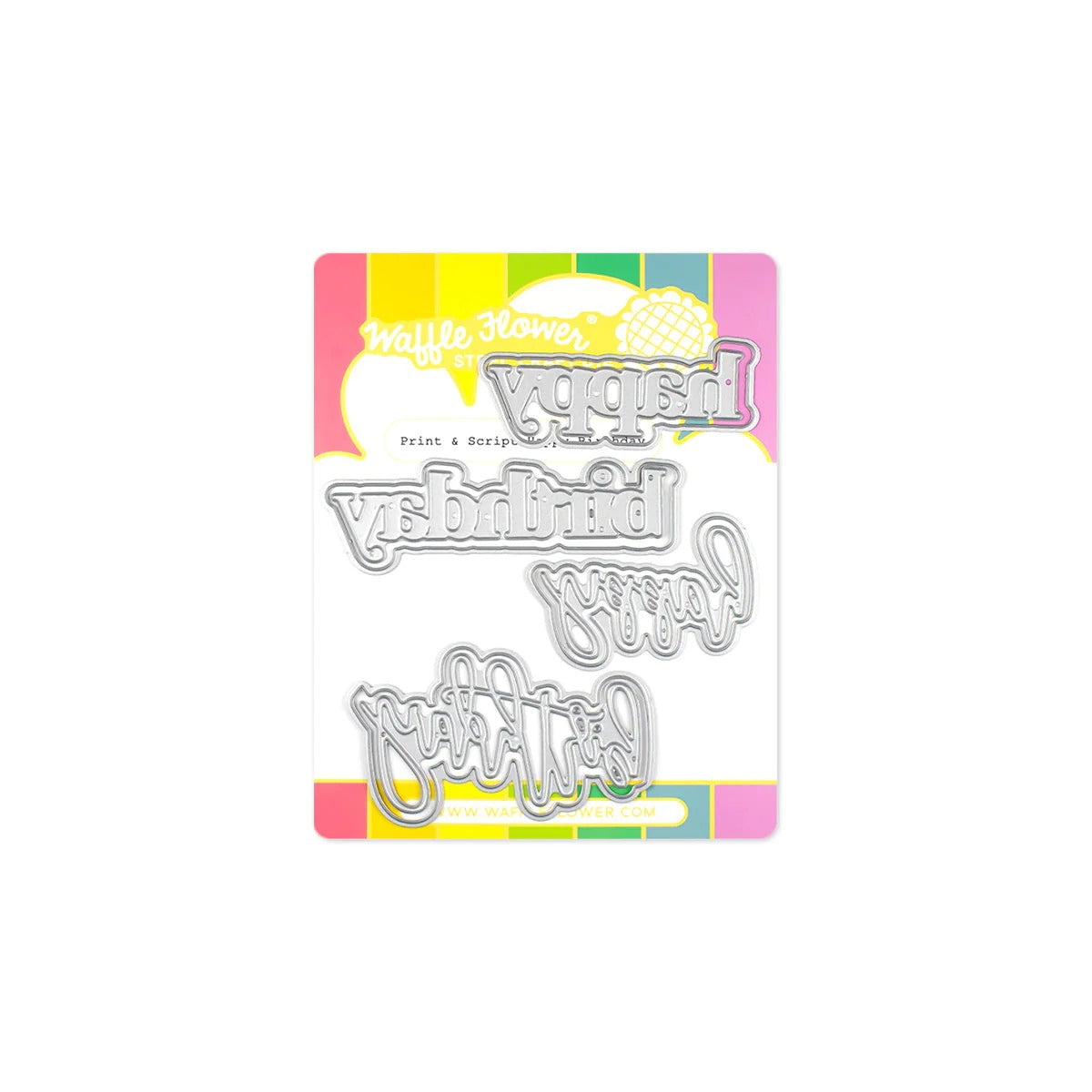 Print & Script Happy Birthday Dies